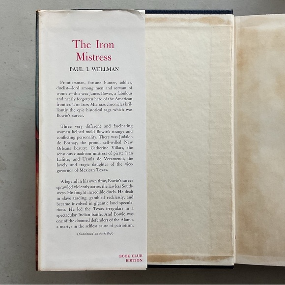 The Iron Mistress by Paul I. Wellman Vintage Hardcover Book - Picture 2 of 6